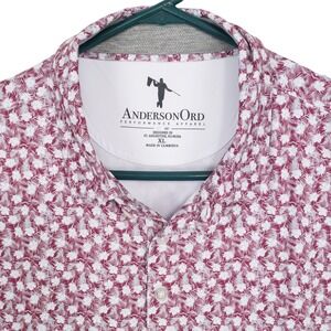 Anderson Ord Mens Wild Aster/Steel/White Arroyo Performance Polo Shirt XL